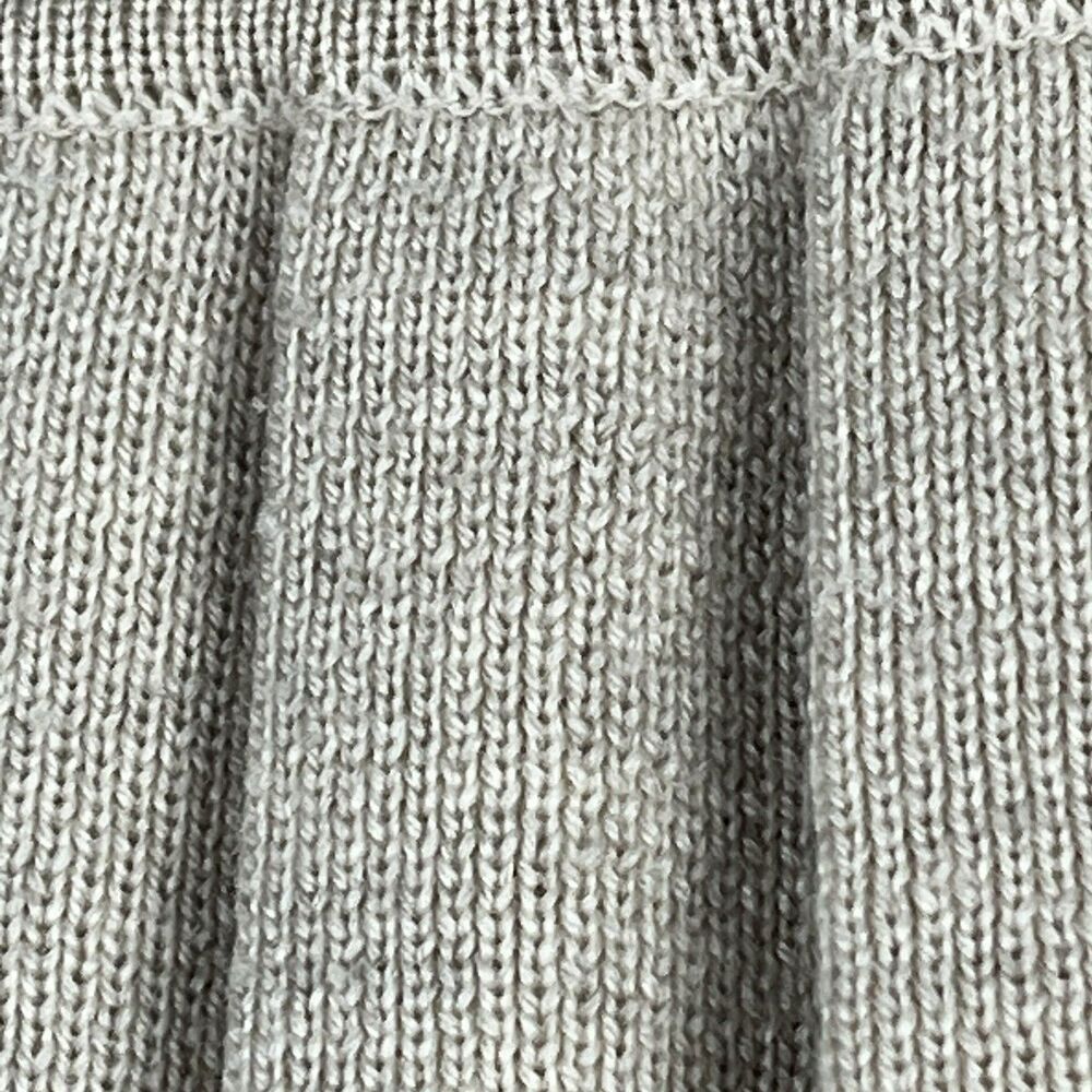 Adrienne Vittadini Vintage Wool Pleated Skirt S Beige Taupe Knit 100% Wool - Picture 9 of 11